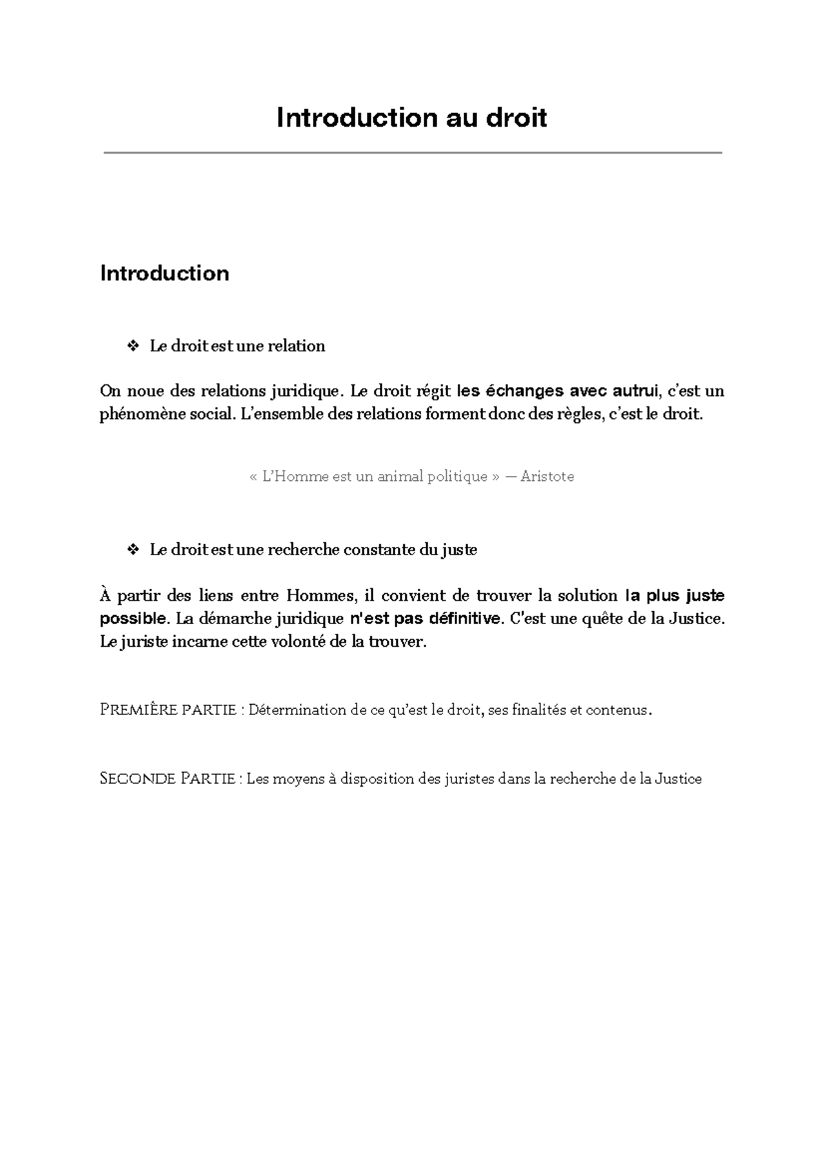 introduction de dissertation sur le droit