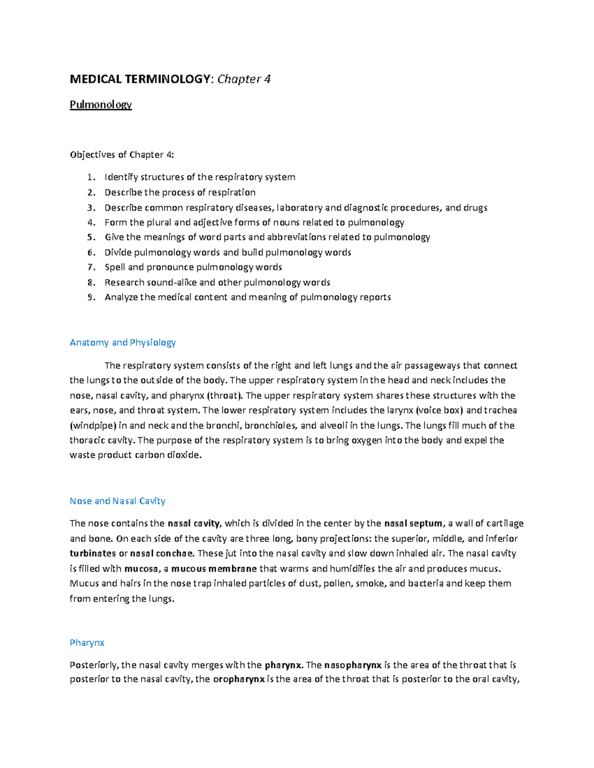 chapter 4 case study medical terminology