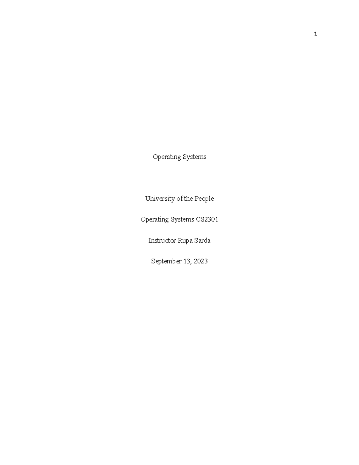 Assignment Unit 1 Cs2301 Operating Systems University Of The People Operating Systems Cs Studocu Assignment Unit 1 Cs2301 Operating Systems University Of The People Operating Systems Cs Studocu