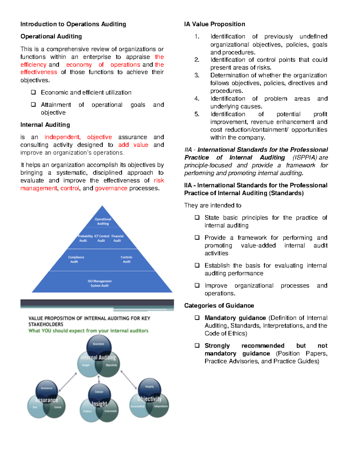 Intro to Operational Auditing - Introduction to Operations Auditing ...