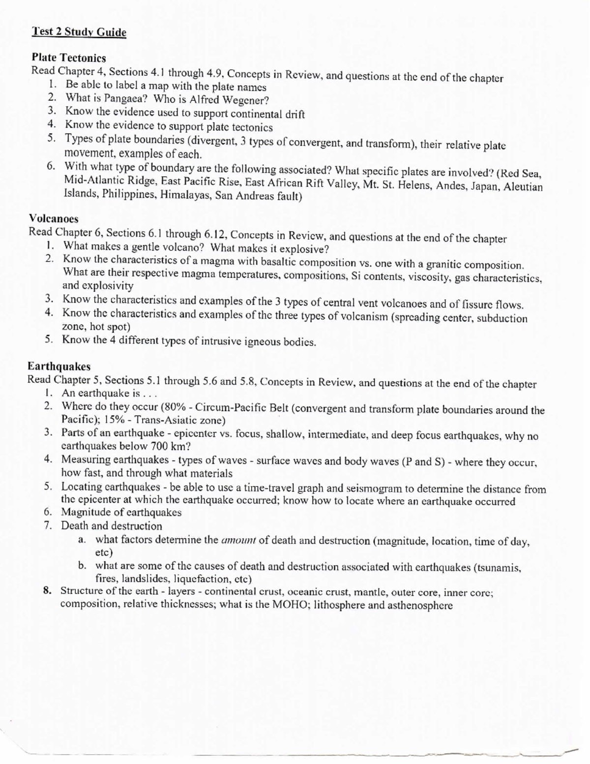 Earth Science Notes 20210825 - ESC 2000 - UNF - Studocu
