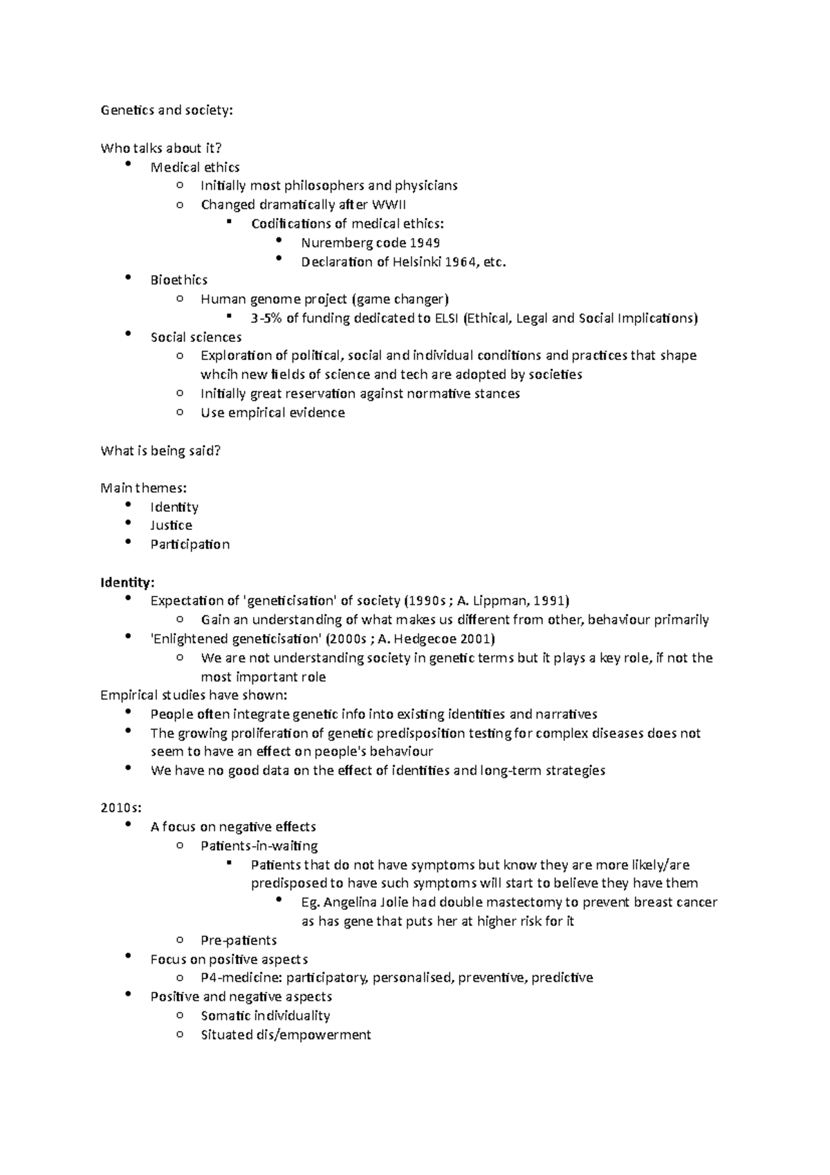 Genetics and society - ethical issues in genetic - Genetics and society ...