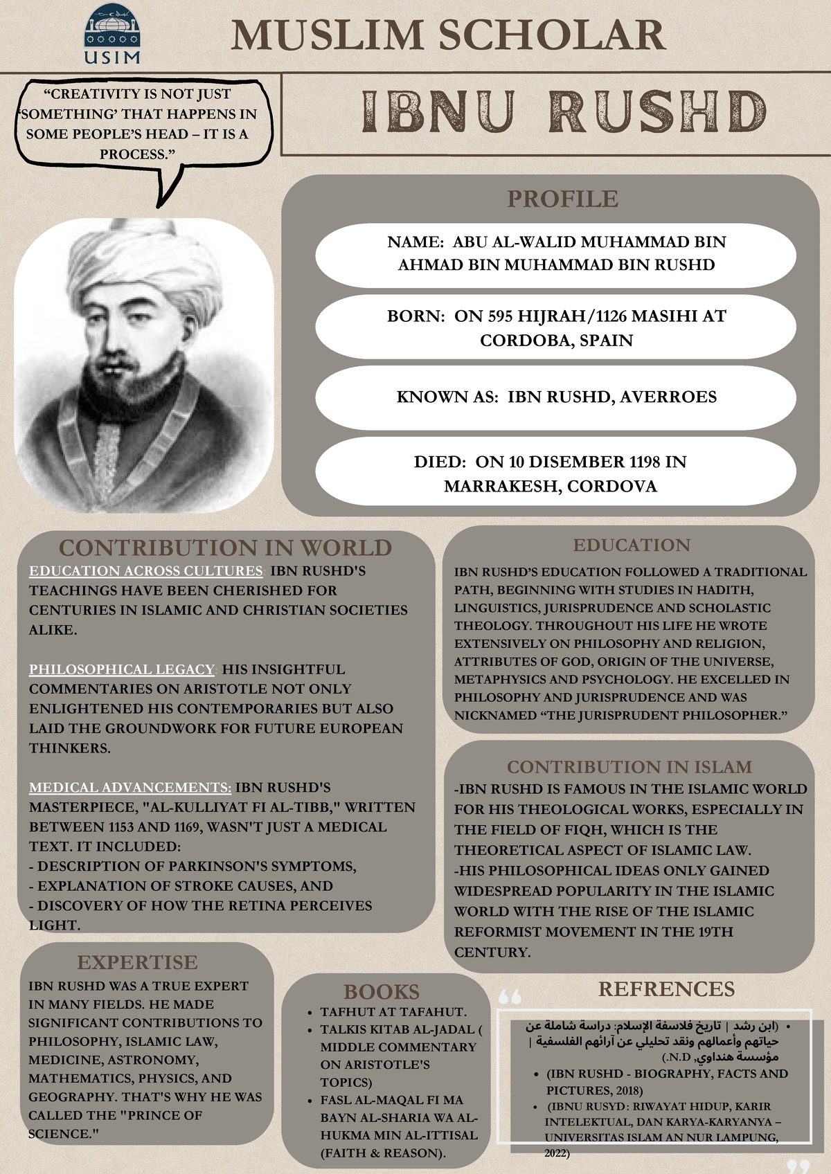 Ibn Rushd Kumpulan 11 - IBNU RUSHD MUSLIM SCHOLAR PROFILE NAME: ABU AL ...