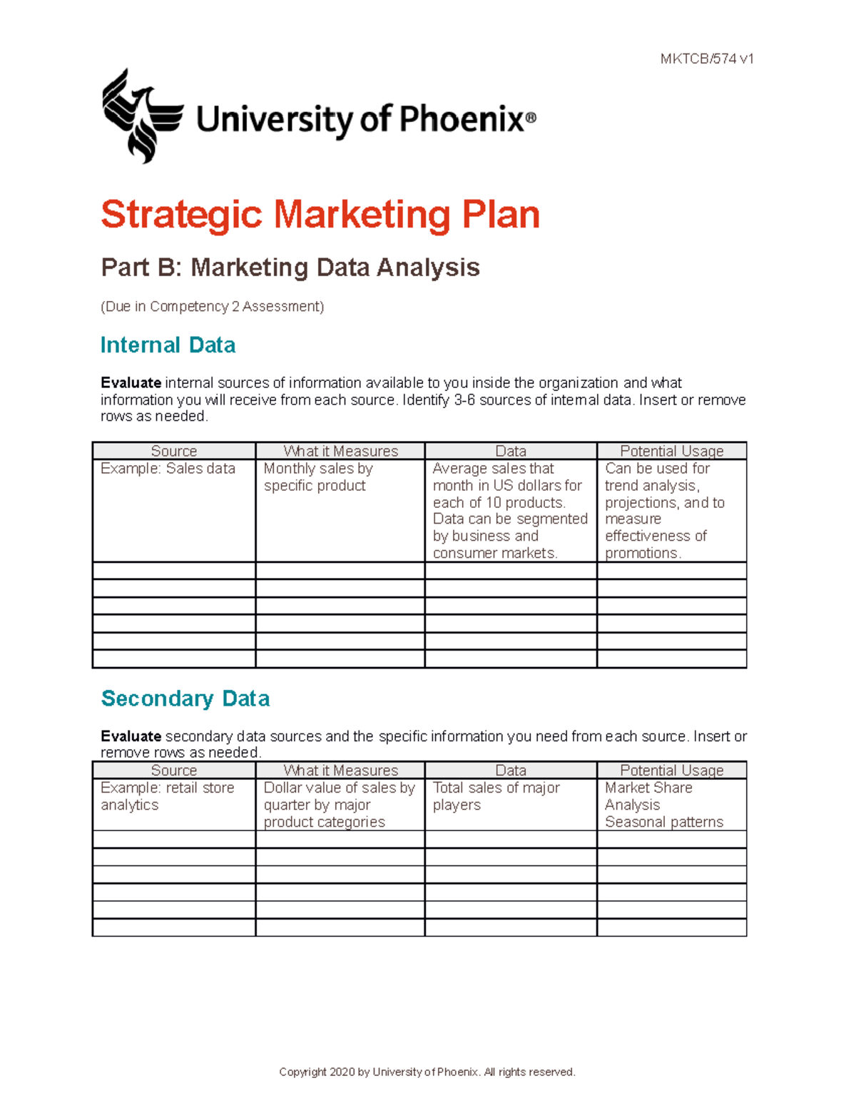 Mosley's Compentency Assessment 2 Mktcb-574 - MKTCB/574 V Strategic ...