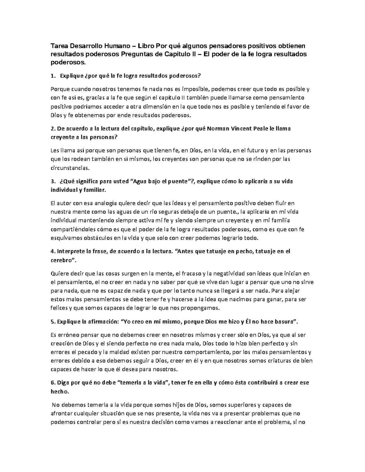 Capitulo 2 Norman Vincent Peale Tarea Desarrollo Humano Libro Por Que Algunos Pensadores Studocu