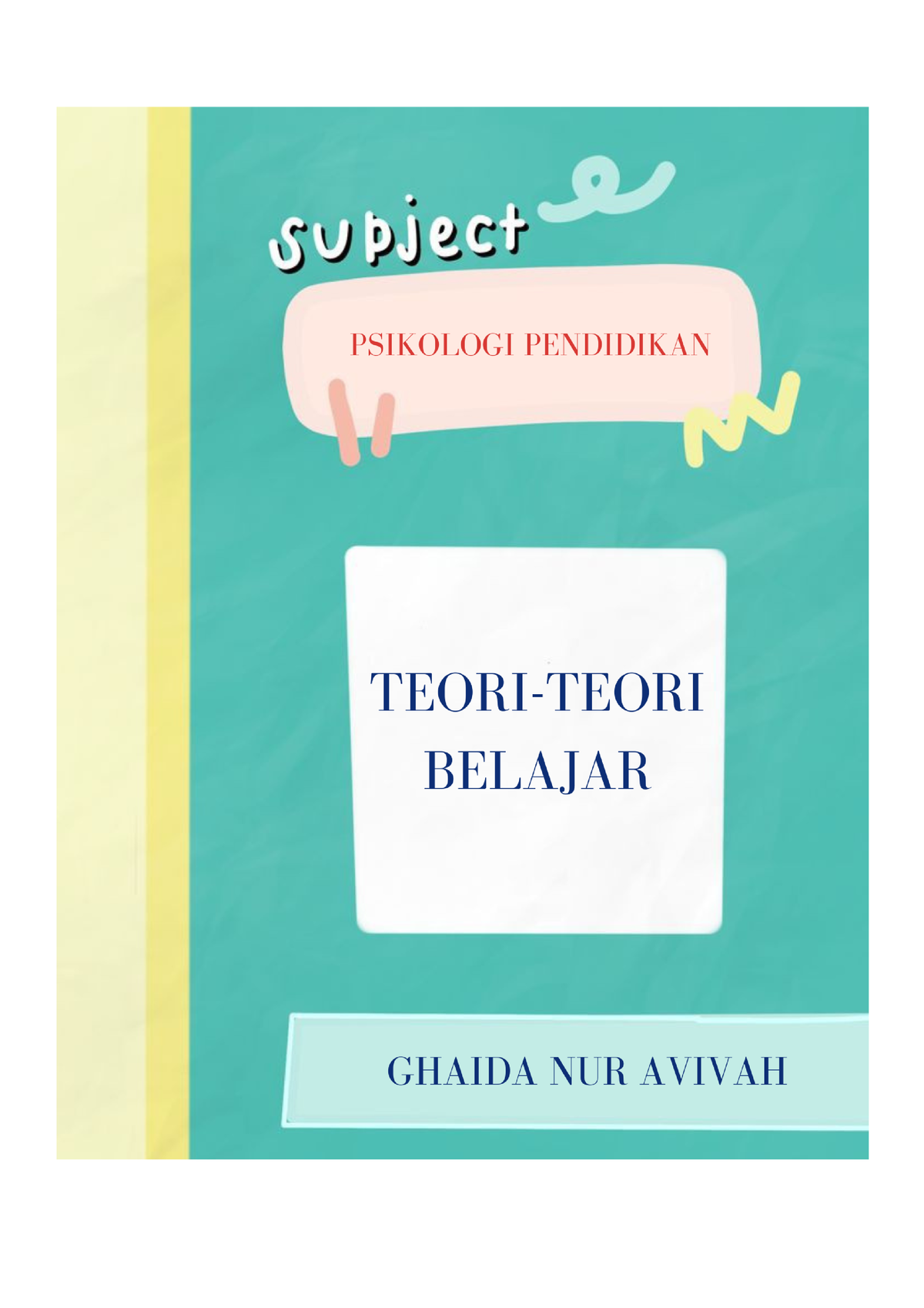 Teori-teori Belajar - Learn - TEORI BEHAVIORISME Teori Behavioristik ...