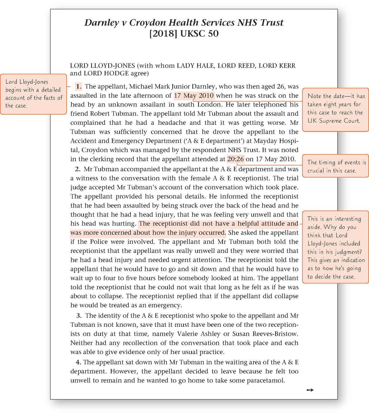 Annotated Case Judgment Darnley - Darnley v Croydon Health Services NHS ...