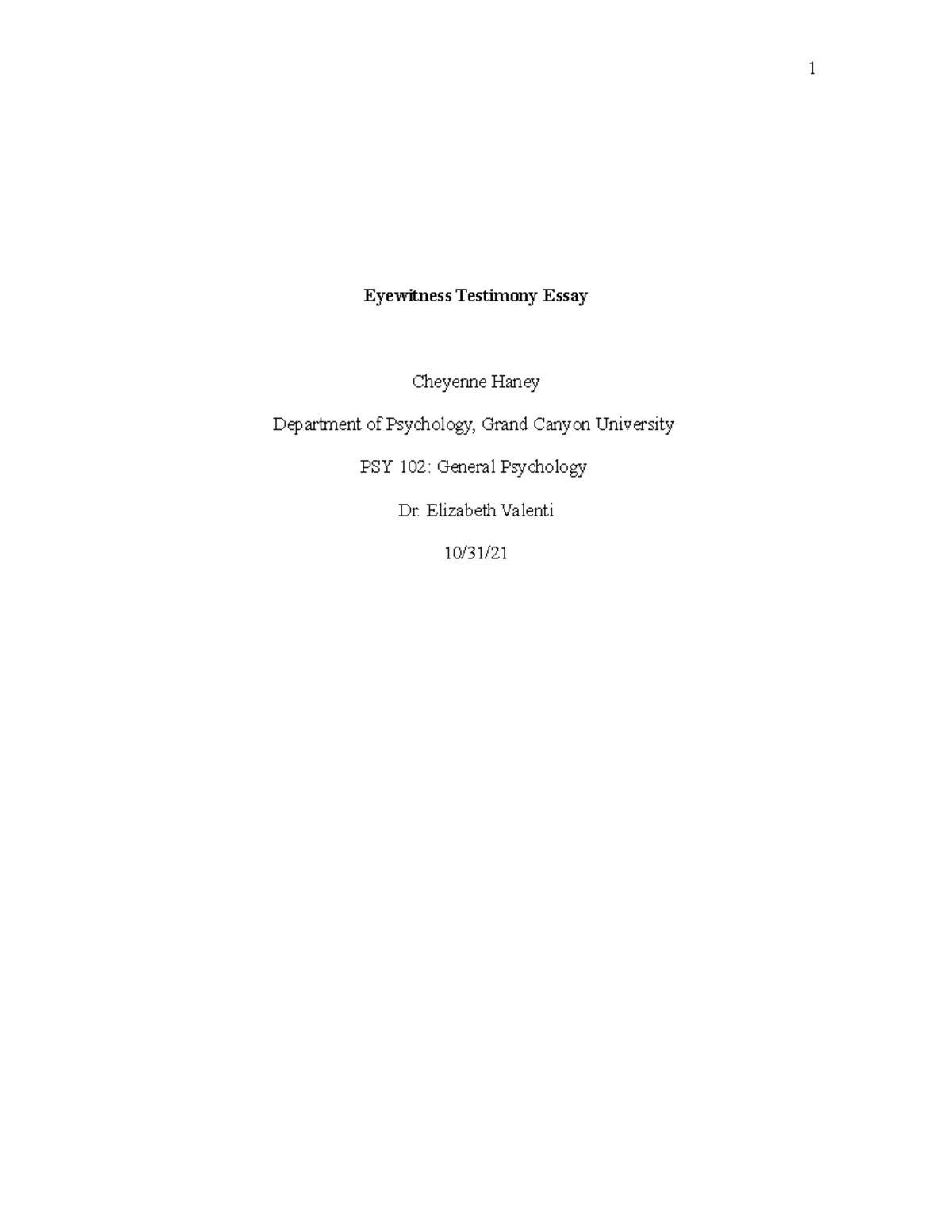The Psychology Of Eyewitness Testimony: What Really Matters - xv2e8am