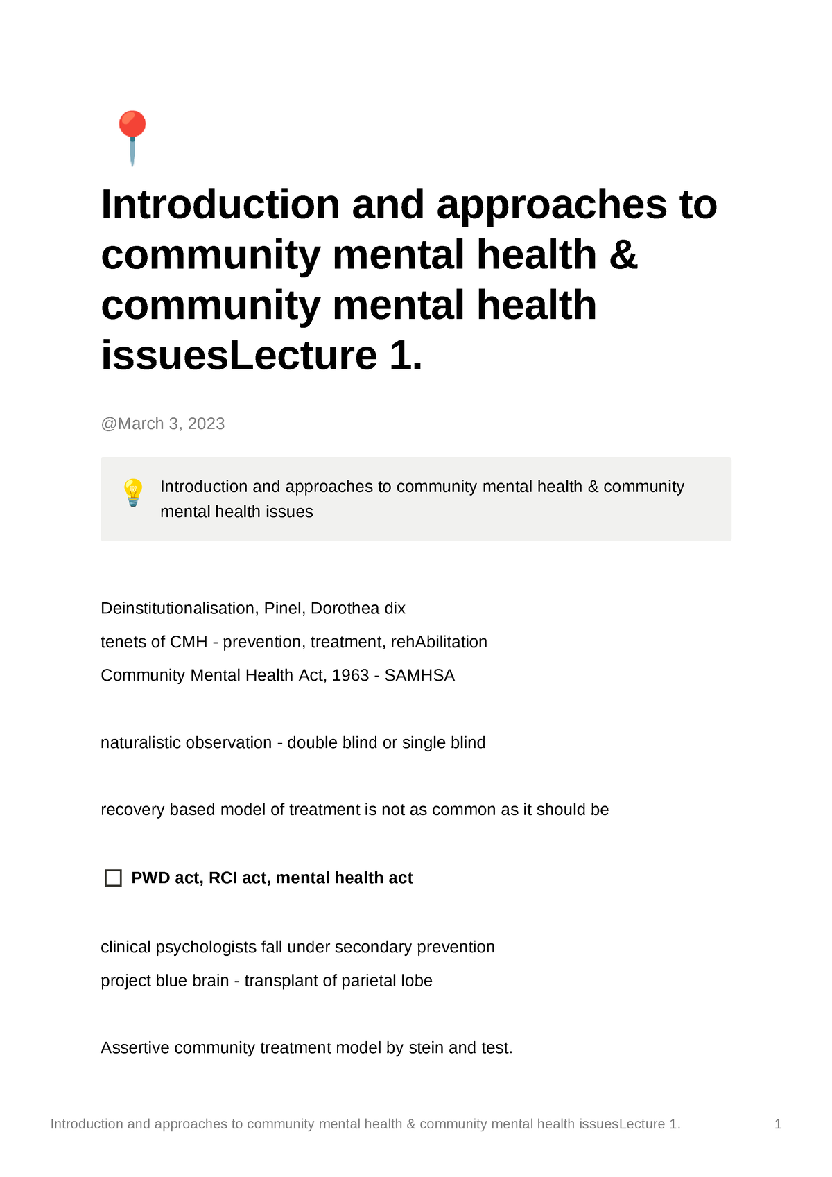 Introduction And Approaches To Community Mental Health Community Mental ...