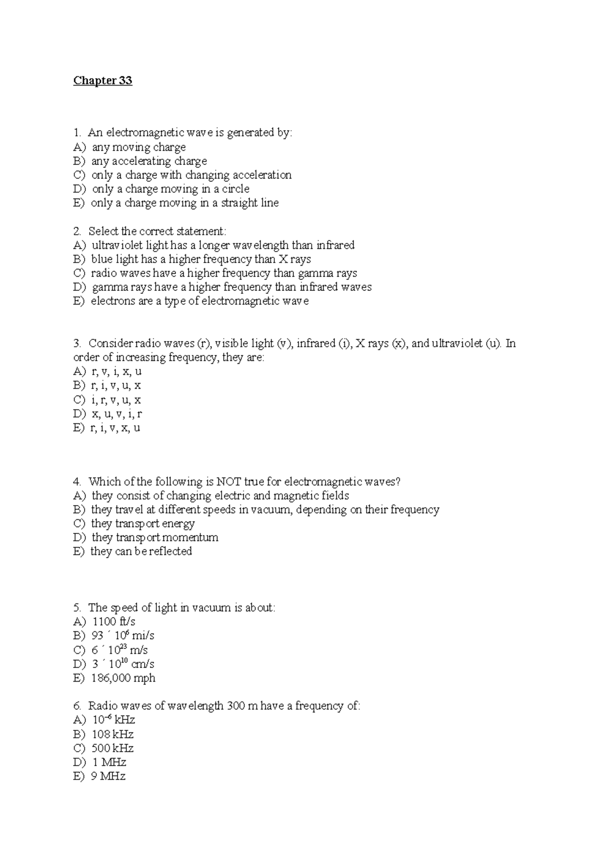 Tutorial 5 - Practice materials for physics - Chapter 33 An ...