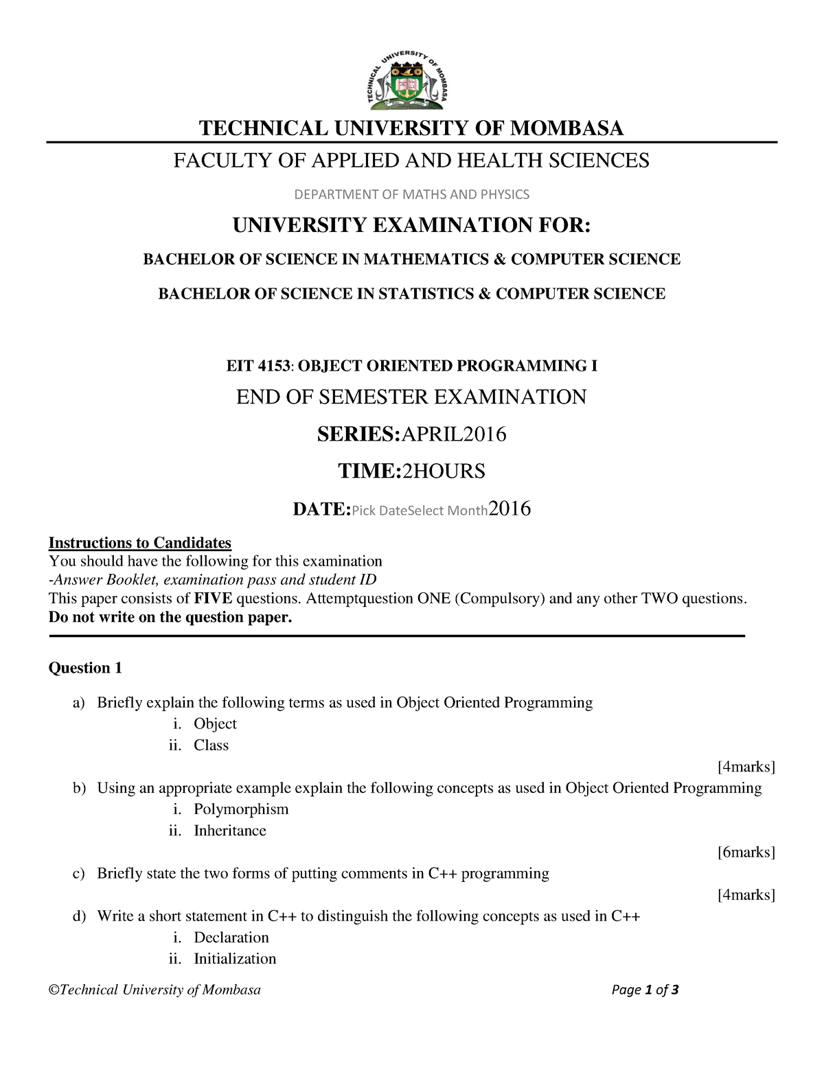 36-eit-4153-object-orriented-programming-i-paper-i-technical