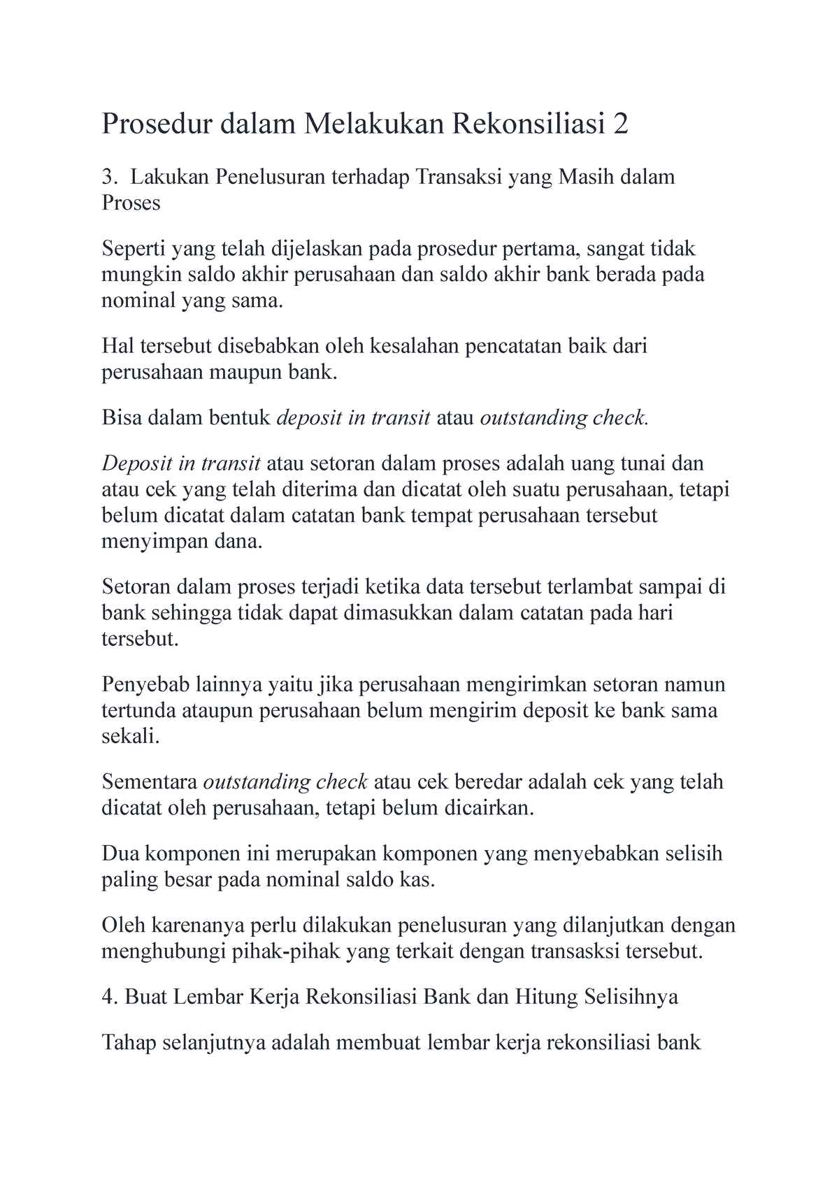 C.1 Prosedur Dalam Melakukan Rekonsiliasi 2 - Prosedur Dalam Melakukan ...