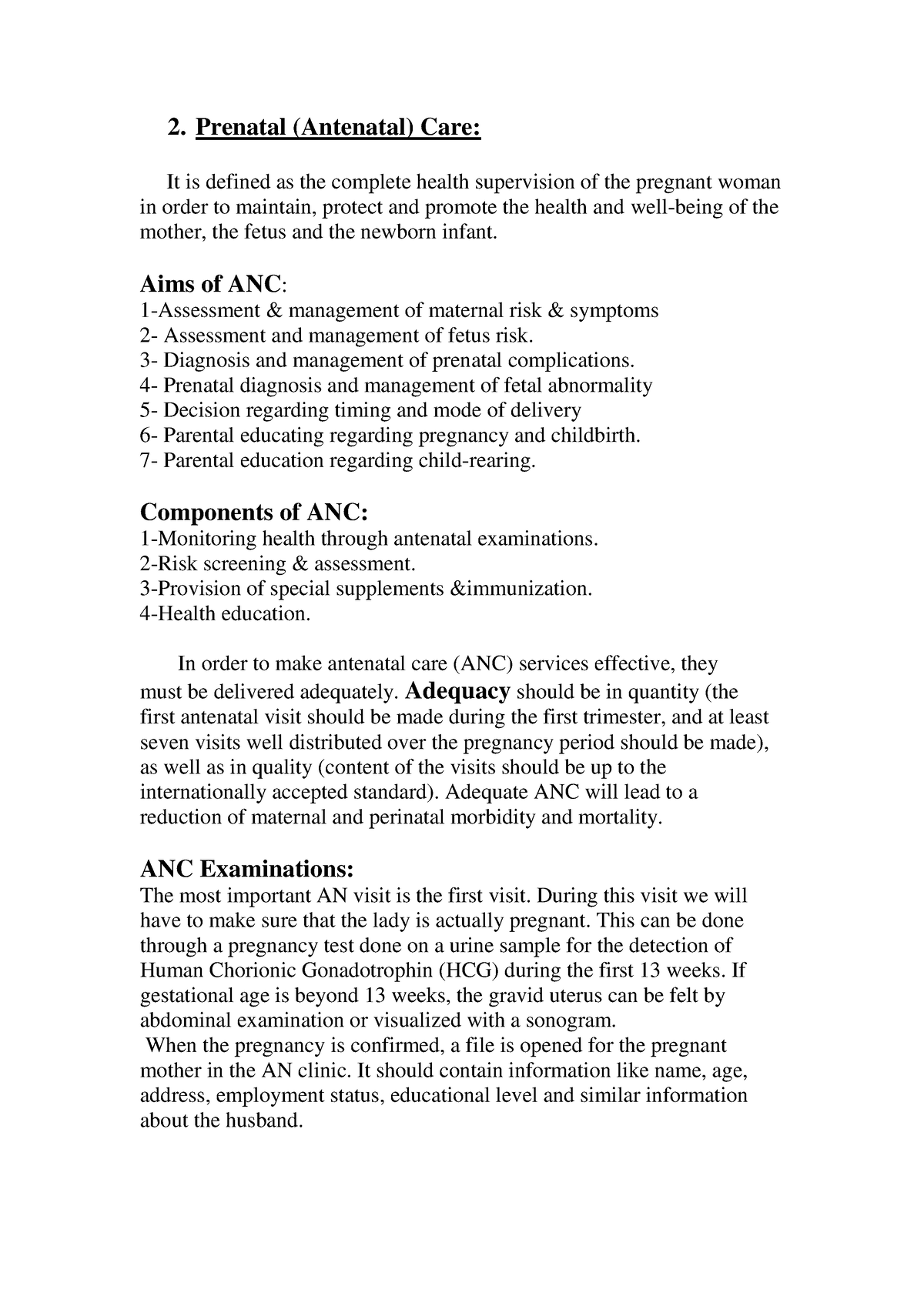 antenatal case study topics