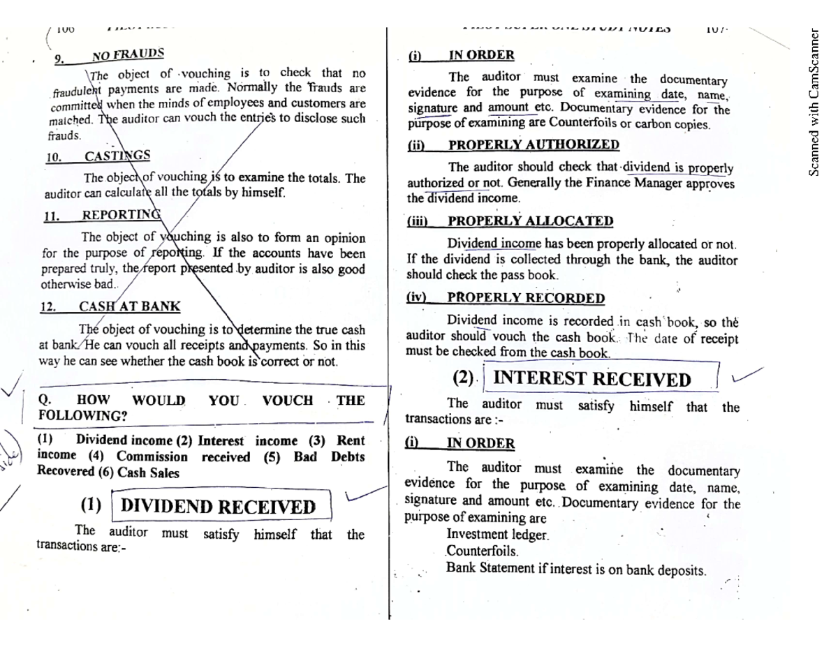 Vouching Of Income Cash Book Recipts Side Auditing Scanned With vouching-audit