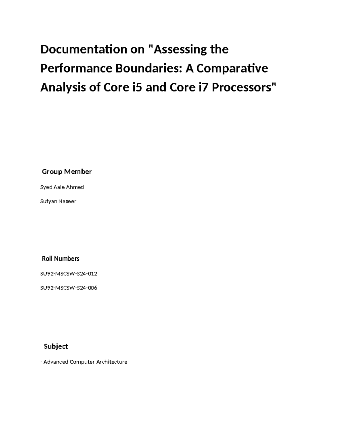 Documentation on Assessing the Performance Boundaries A Comparative ...
