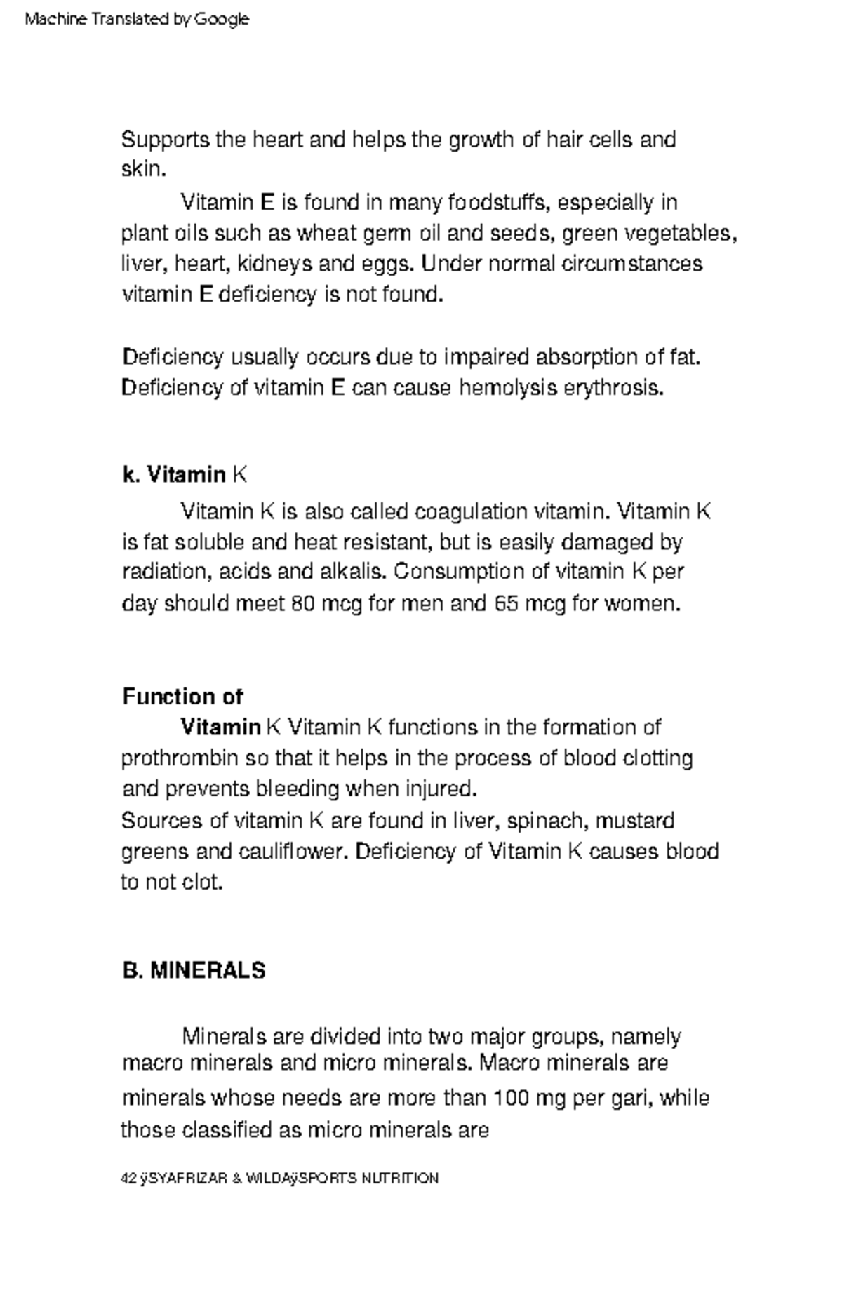 Sports nutrition26 k. Vitamin K Sources of vitamin K are found in