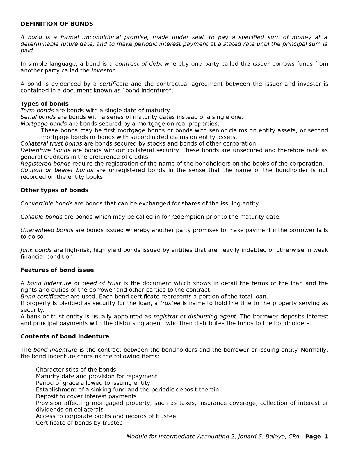 module-3-bonds-payable-definition-of-bonds-a-bond-is-a-formal