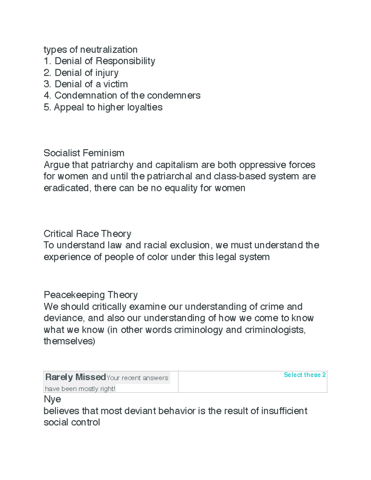 Deviance Exam pdf - these are some terms that were on the final exam ...