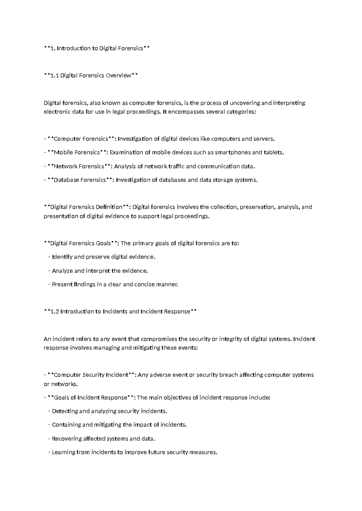 DF Viva Viva questions 1. Introduction to Digital Forensics 1