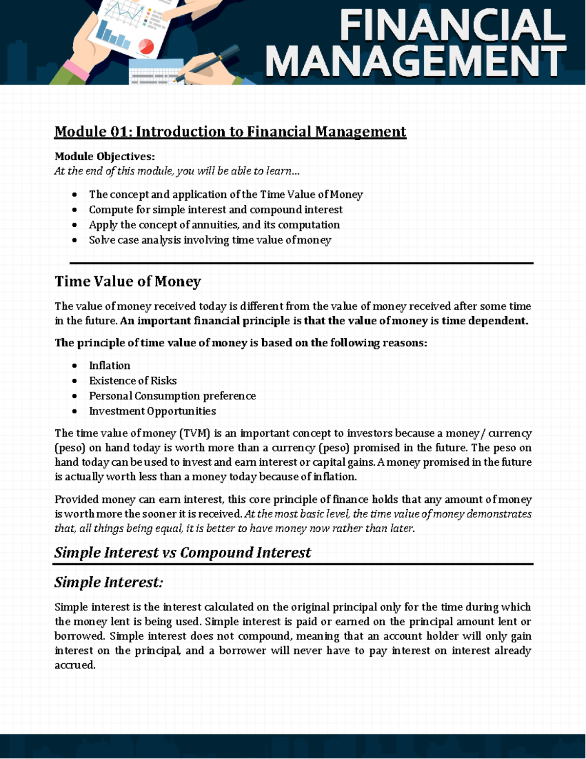 02 Module 02 Time Value Of Money Tvm Module 01 Introduction To Financial Management Module 02 Module 02 Time Value Of Money Tvm Module 01 Introduction To Financial Management Module