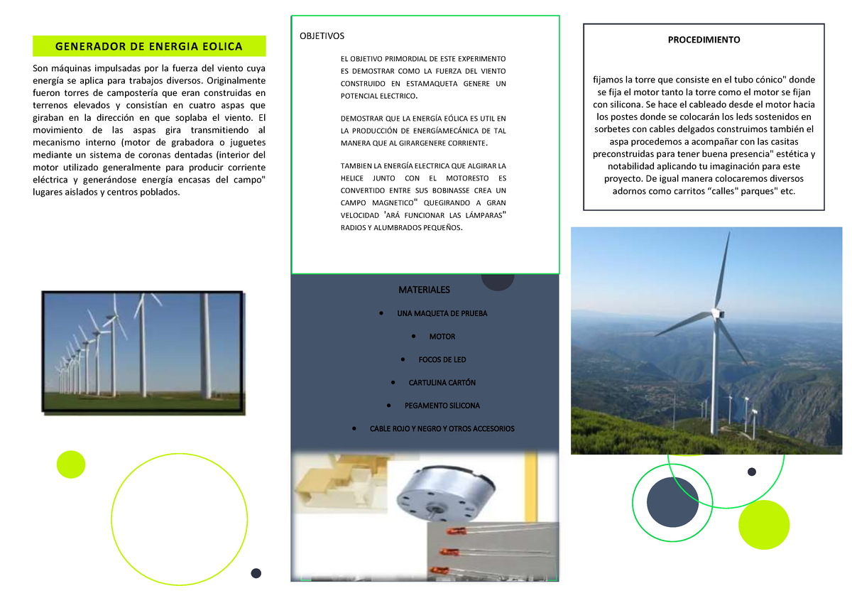 Caauma Capacitación y Automatización - Una turbina eólica o turbina de  viento es una turbina accionada por la energía eólica. Se trata de una  turbomáquina motora que intercambia cantidad de movimiento con