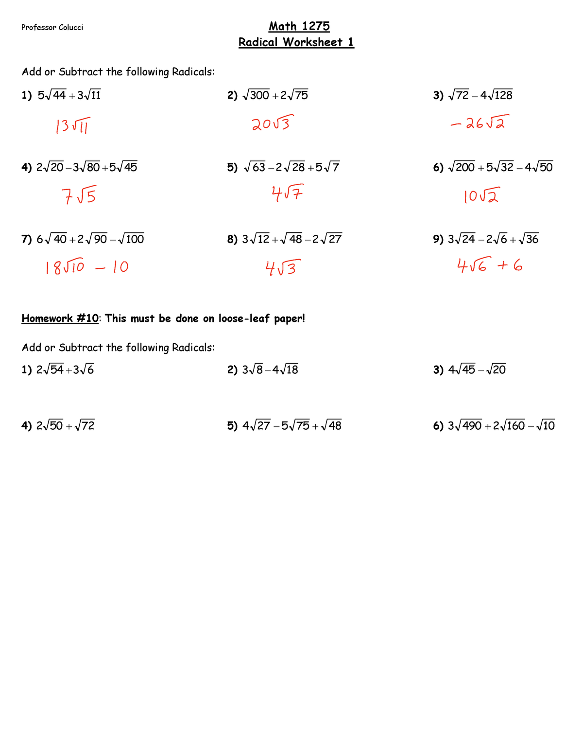 10-radical-ws1-mat-1275-professor-colucci-math-1275-radical