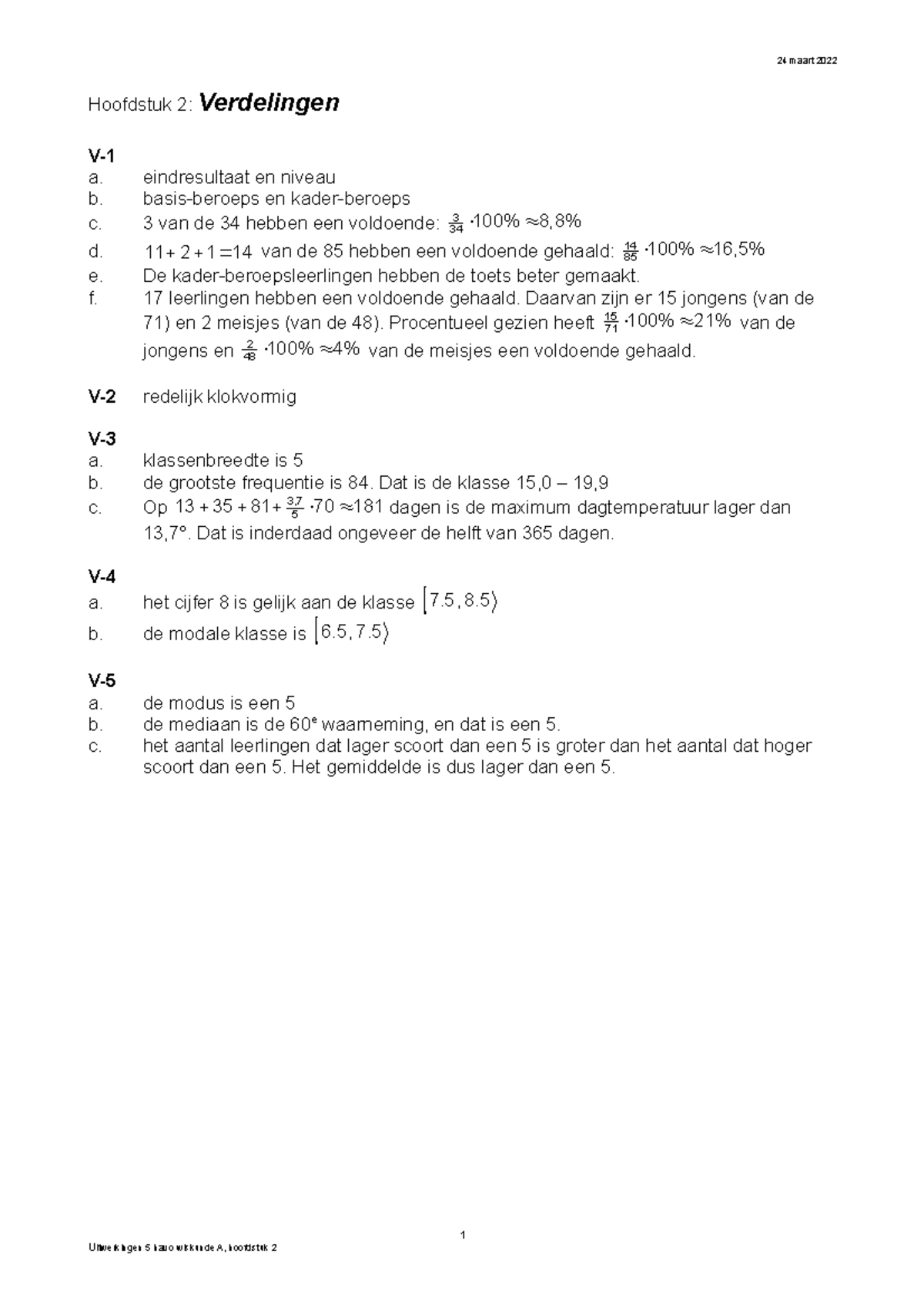 H1 Lineaire en exponentiële formules moderne wiskunde havo 5 Godsdienst Studeersnel