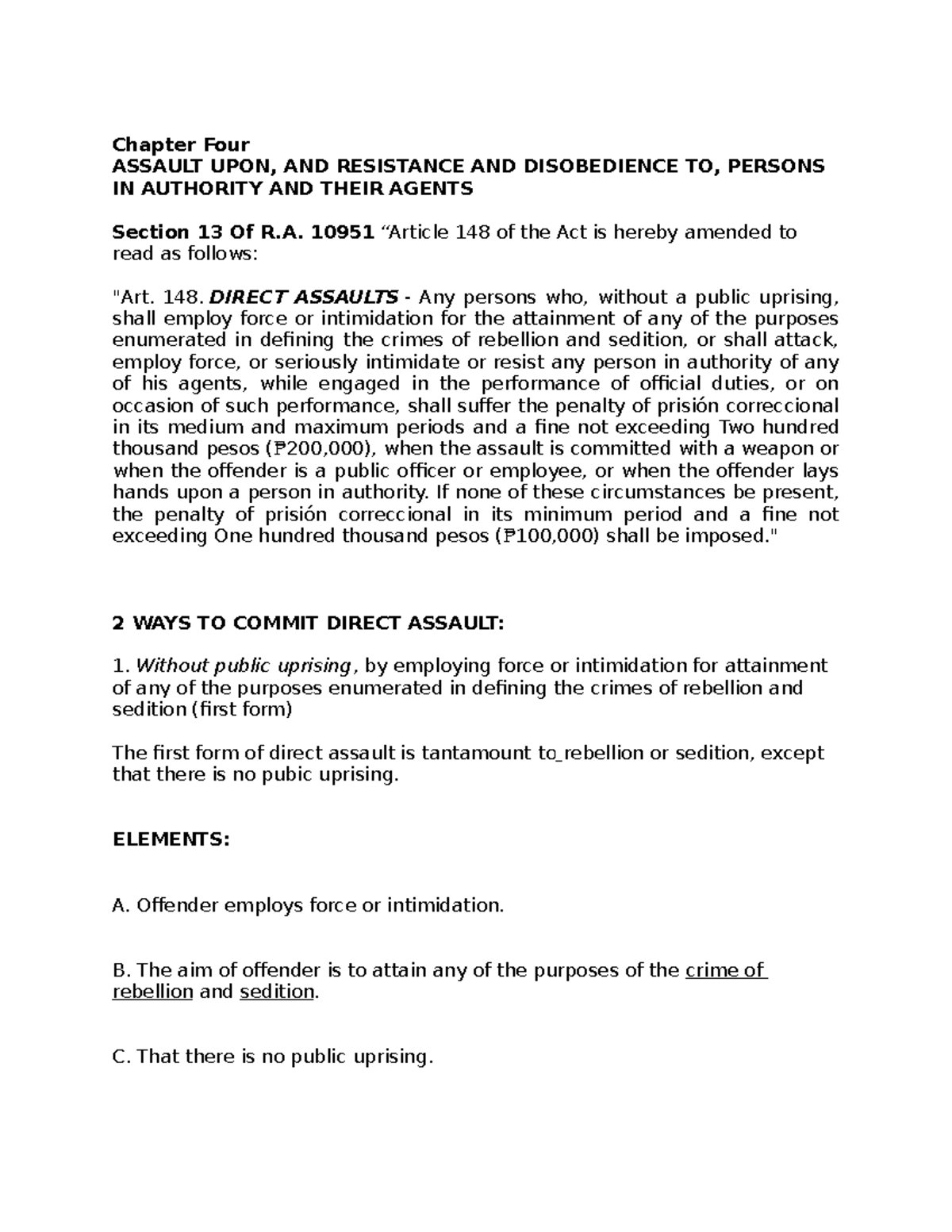 Revised-Penal-Code-Module-4 043851 - Chapter Four ASSAULT UPON, AND ...