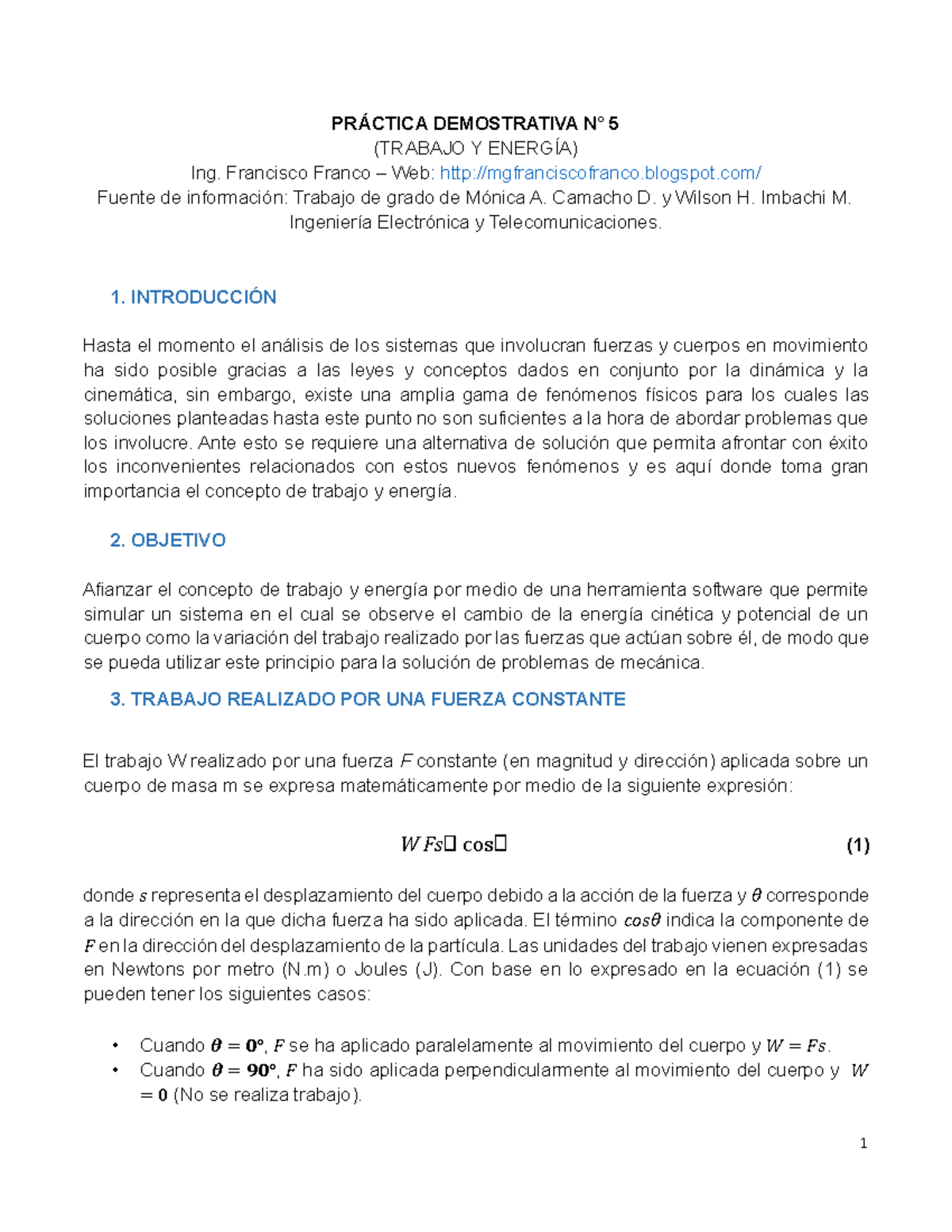 Práctica Yahir - Yhfc. N - PRÁCTICA DEMOSTRATIVA N° 5 (TRABAJO Y ...