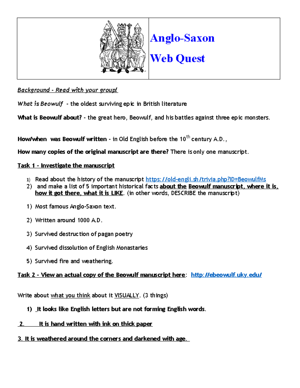 anglo-saxon-beowulf-web-quest-answer-sheet-anglo-saxon-web-quest-background-read-with-your