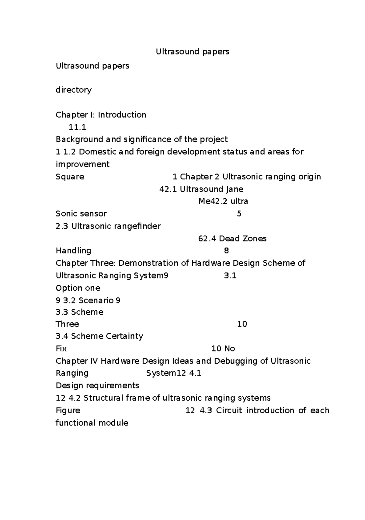 Chapter 2 Ultrasonic ranging origin - Ultrasound papers Ultrasound ...
