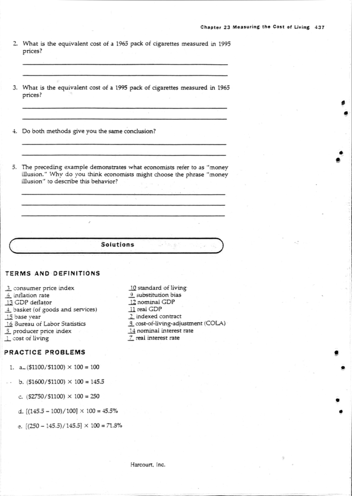 Solution Unit 3 - Chapter 23 Measuring the Cost of Living 437 2. What ...