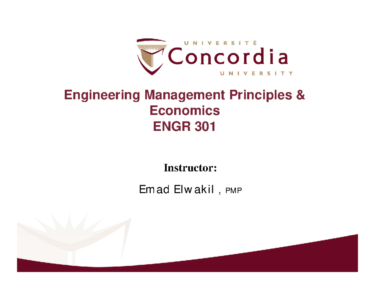 Lecture 1 Engr 301 Notes Ei I Mengineering Management Ppriiincipl Les Economics Engr Studocu Lecture 1 Engr 301 Notes Ei I Mengineering Management Ppriiincipl Les Economics Engr Studocu