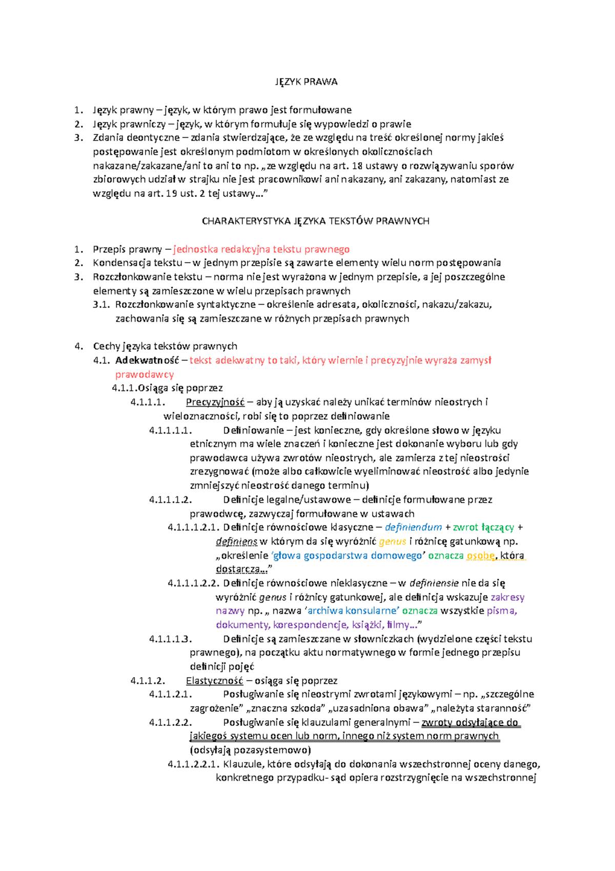 VI. Język prawa Wronkowska - JĘZYK PRAWA Język prawny – język, w którym