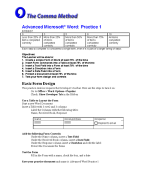 Microsoft Word - Microsoft Word Exercise - - Studocu