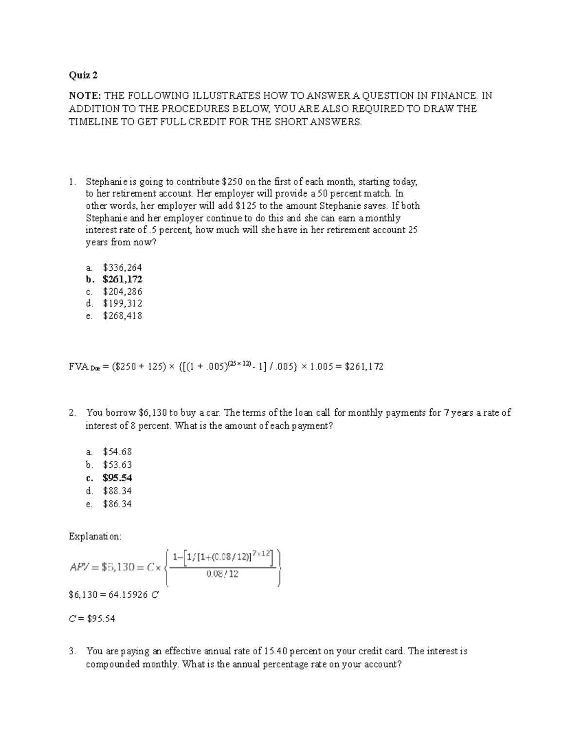 Quiz 2 Questions and Answers - Quiz 2 NOTE: THE FOLLOWING ILLUSTRATES ...