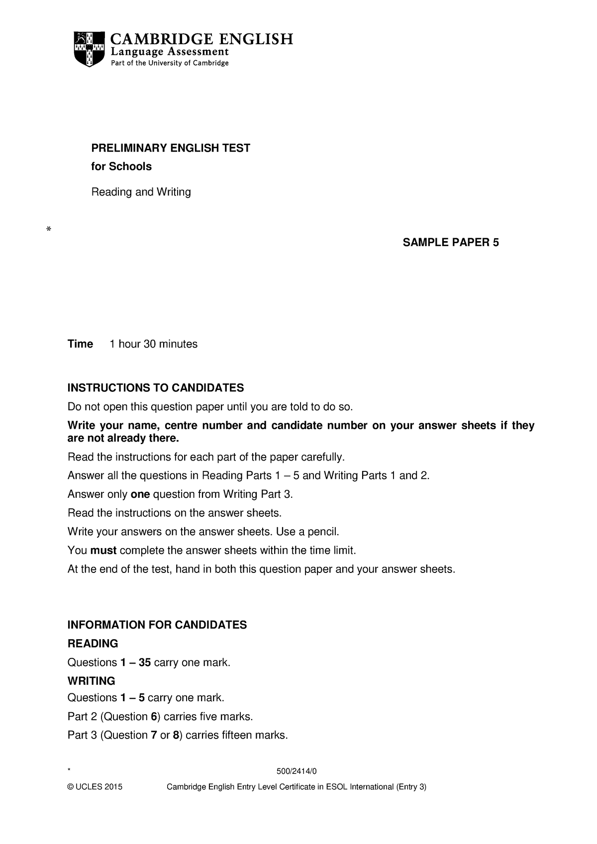 pet-test-english-literature-a-short-history-preliminary