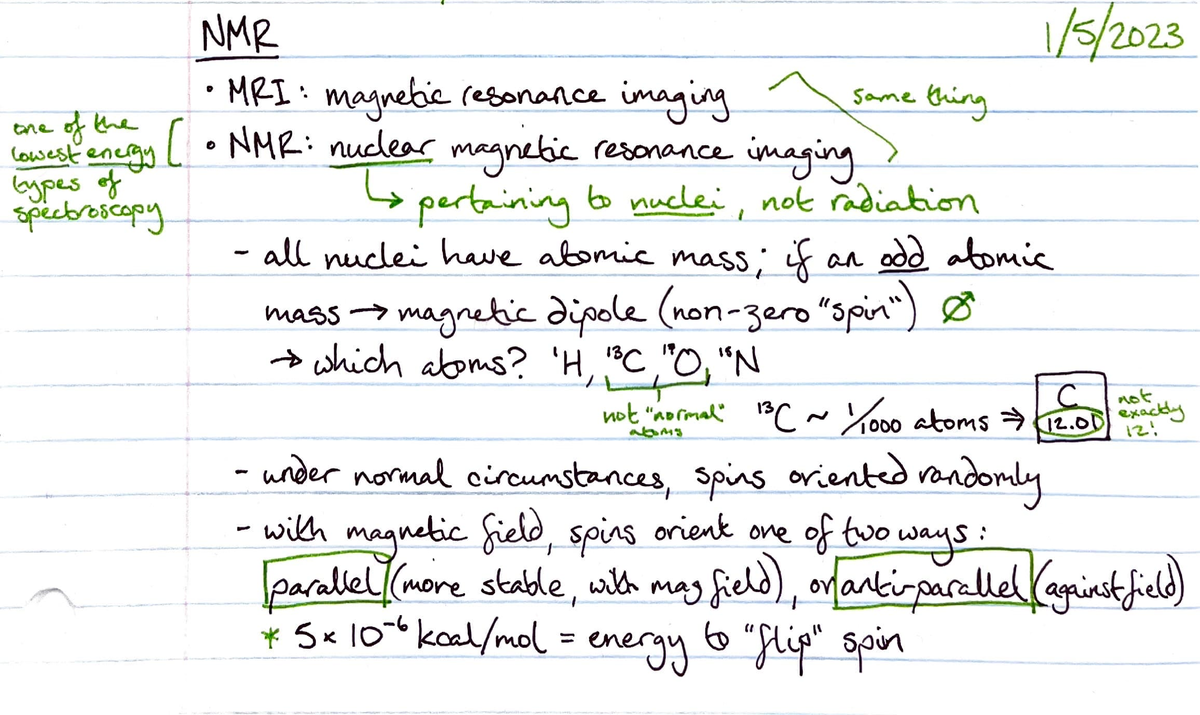 H And C Nmr Notes Chem Studocu