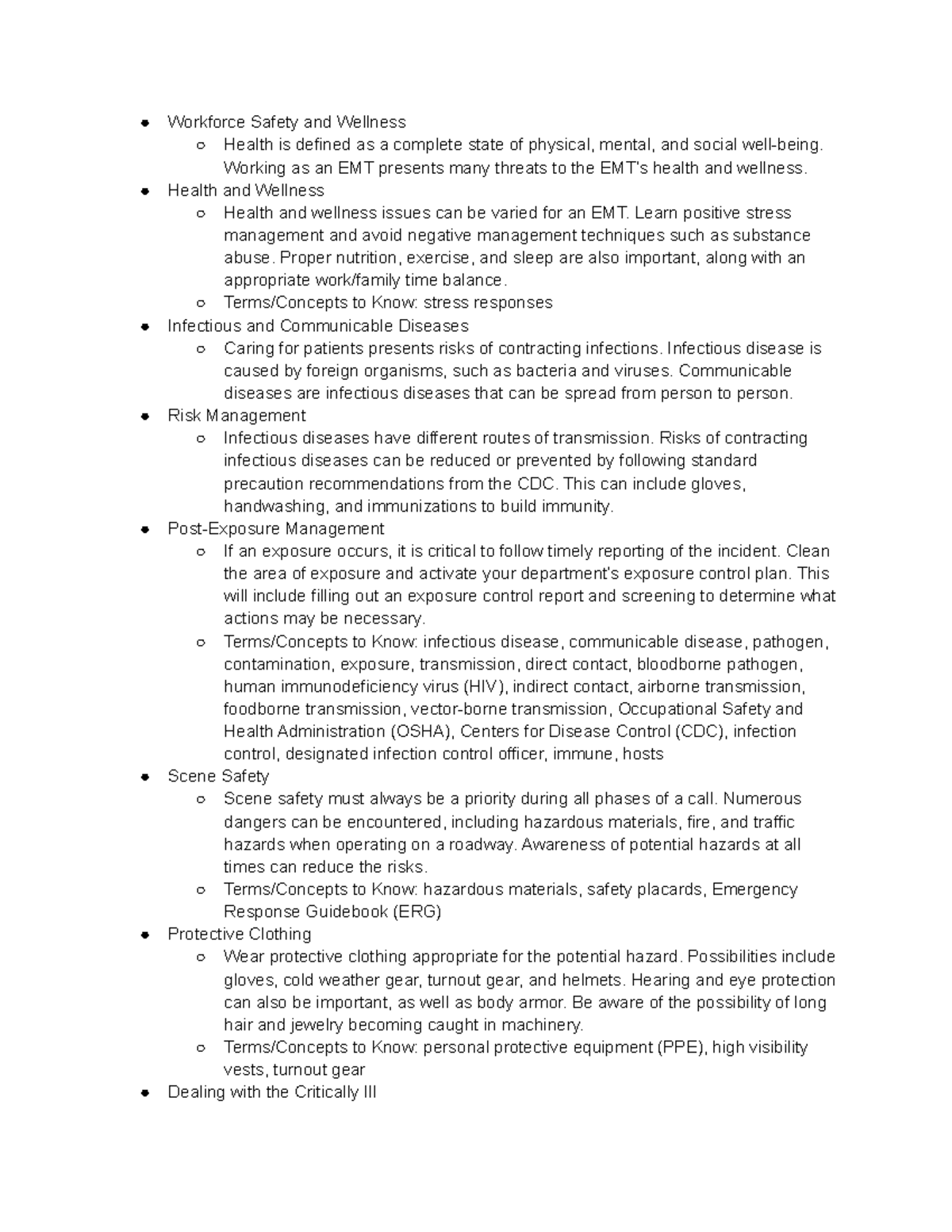 Work Safety and Wellness Workforce Safety and Wellness Health is