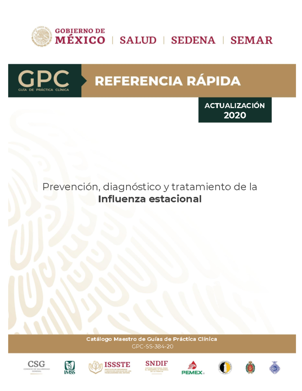 RR - GPC - ACTUALIZACI”N 2020 PrevenciÛn, DiagnÛstico Y Tratamiento De ...