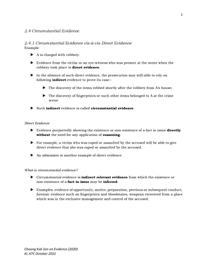 2.1 Burden And Standard Of Proof (General) - Choong Kak Sen On Evidence ...