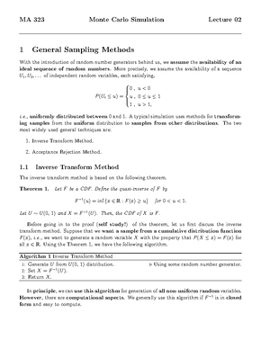 Lecture 03 - Monte Carlo Methods - MA 323 Monte Carlo Simulation ...