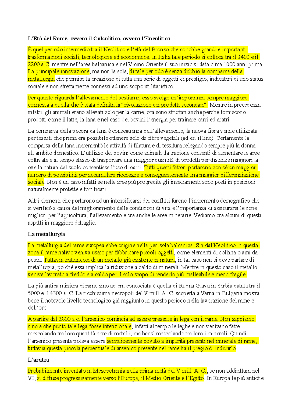 Età del rame - L’Età del Rame, ovvero il Calcolitico, ovvero l ...