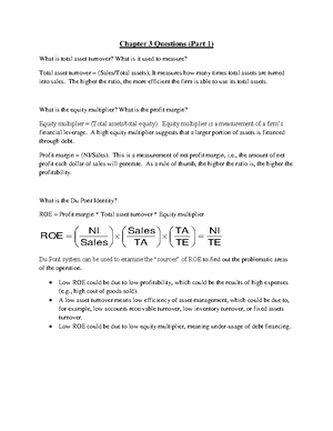 Chapter+5+Solutions - Ch5 solutions - Chapter 5 Questions 1. XYZ Co ...