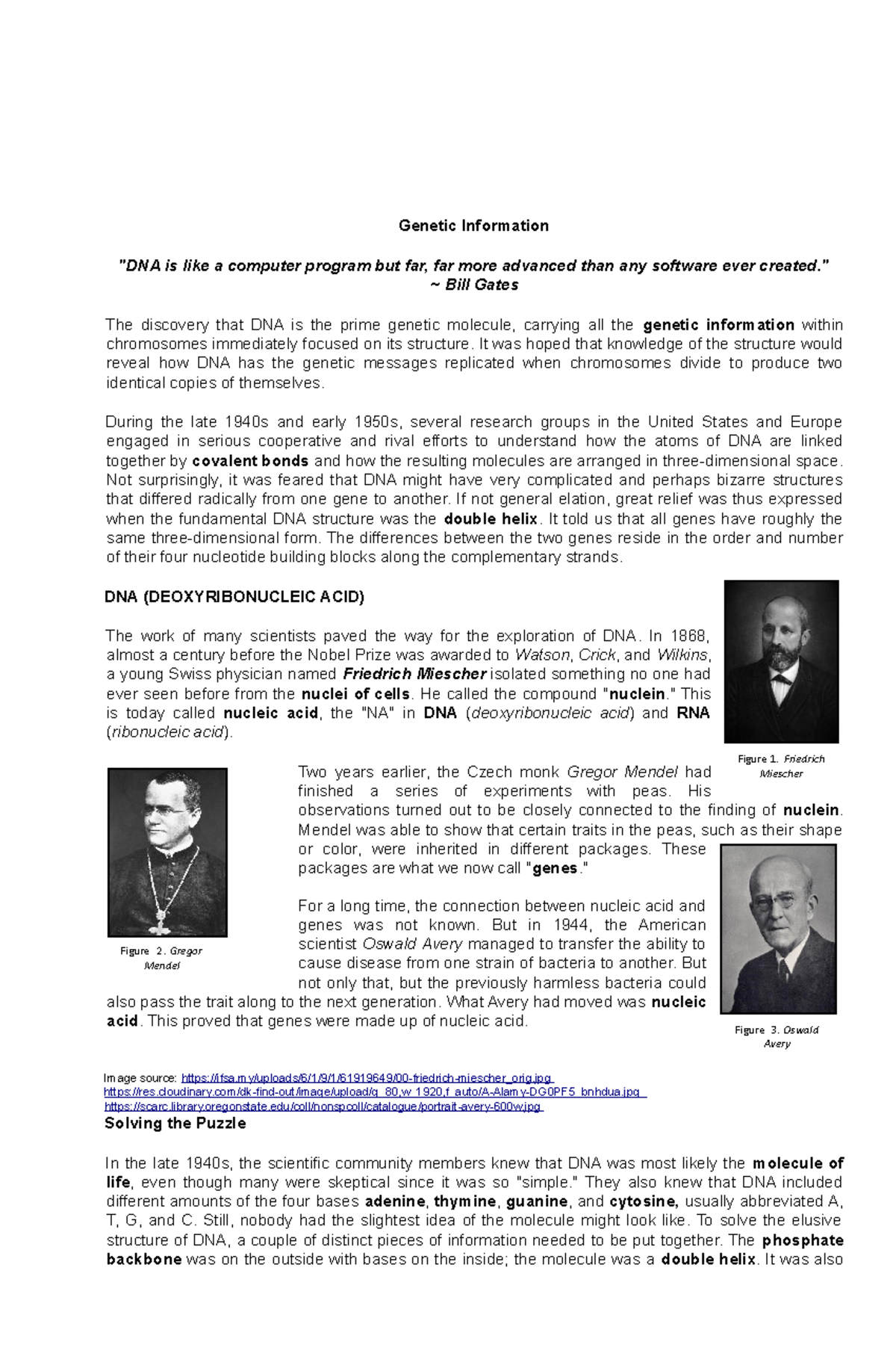 Genetic Information - Genetic Information 