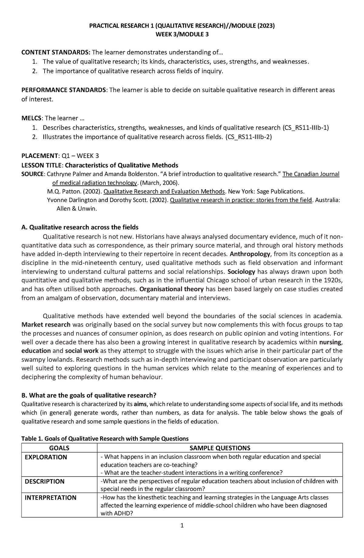 pr 1 qualitative research