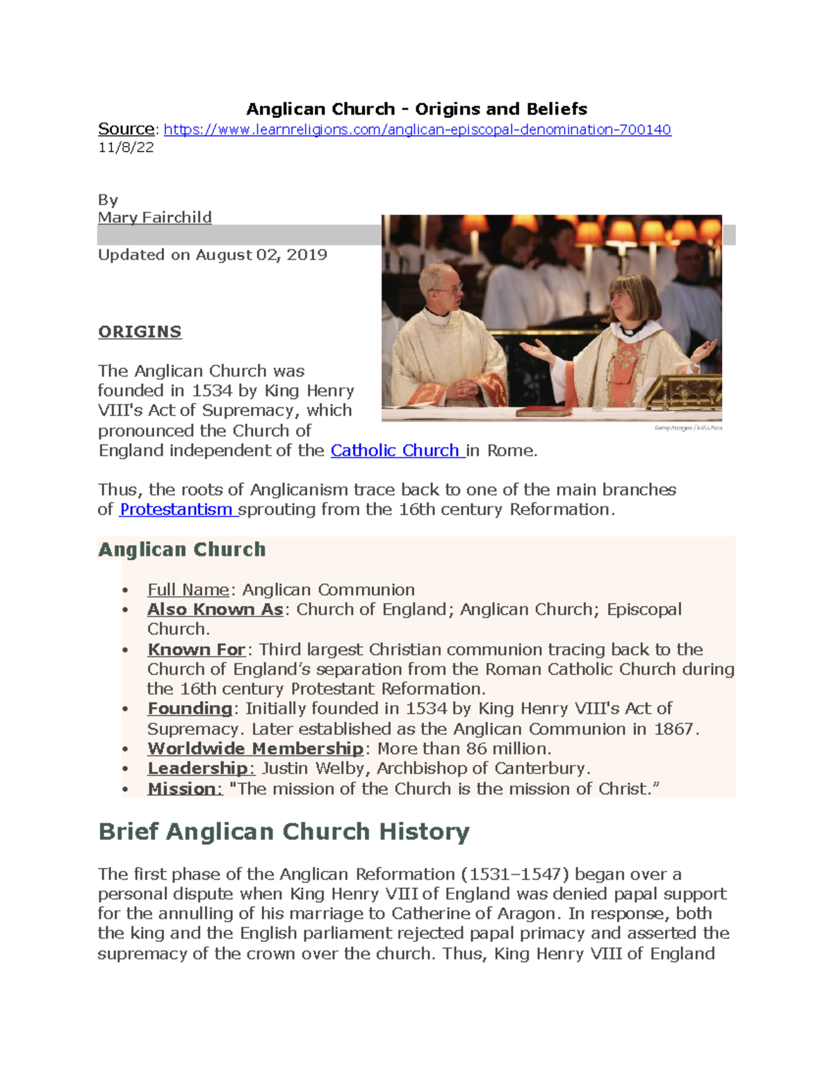 Anglican Church - Thus, the roots of Anglicanism trace back to one of ...