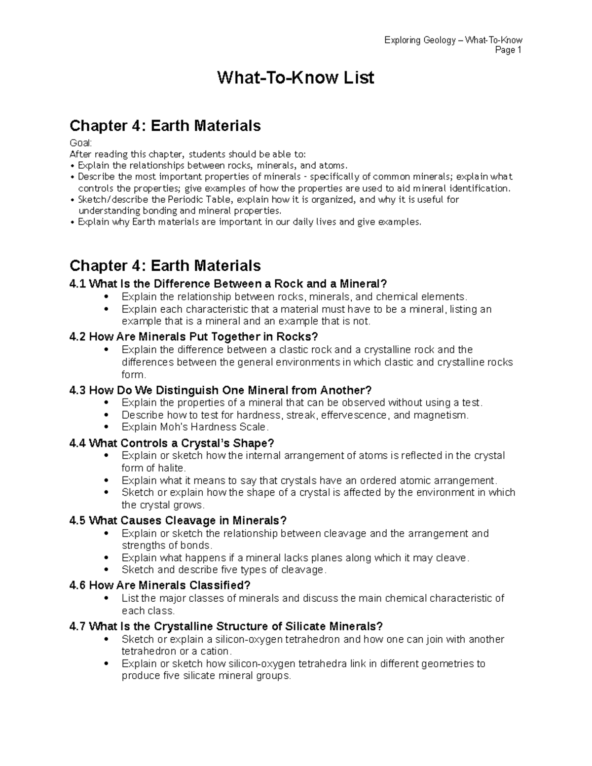 Exploring Geology (5e) Ch #4 What To Know - Exploring Geology – What-To ...