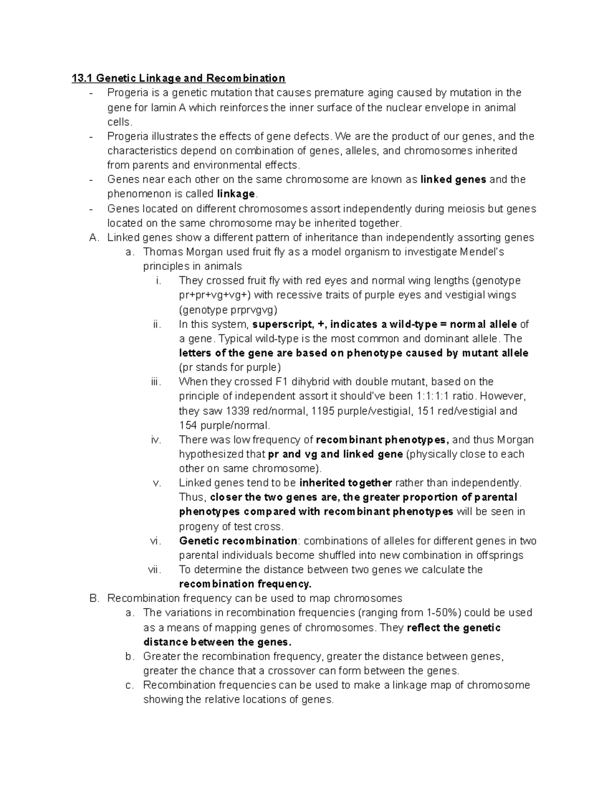 Chapter 13: Chromosomes and Genetic Linkage - 13 Genetic Linkage and ...