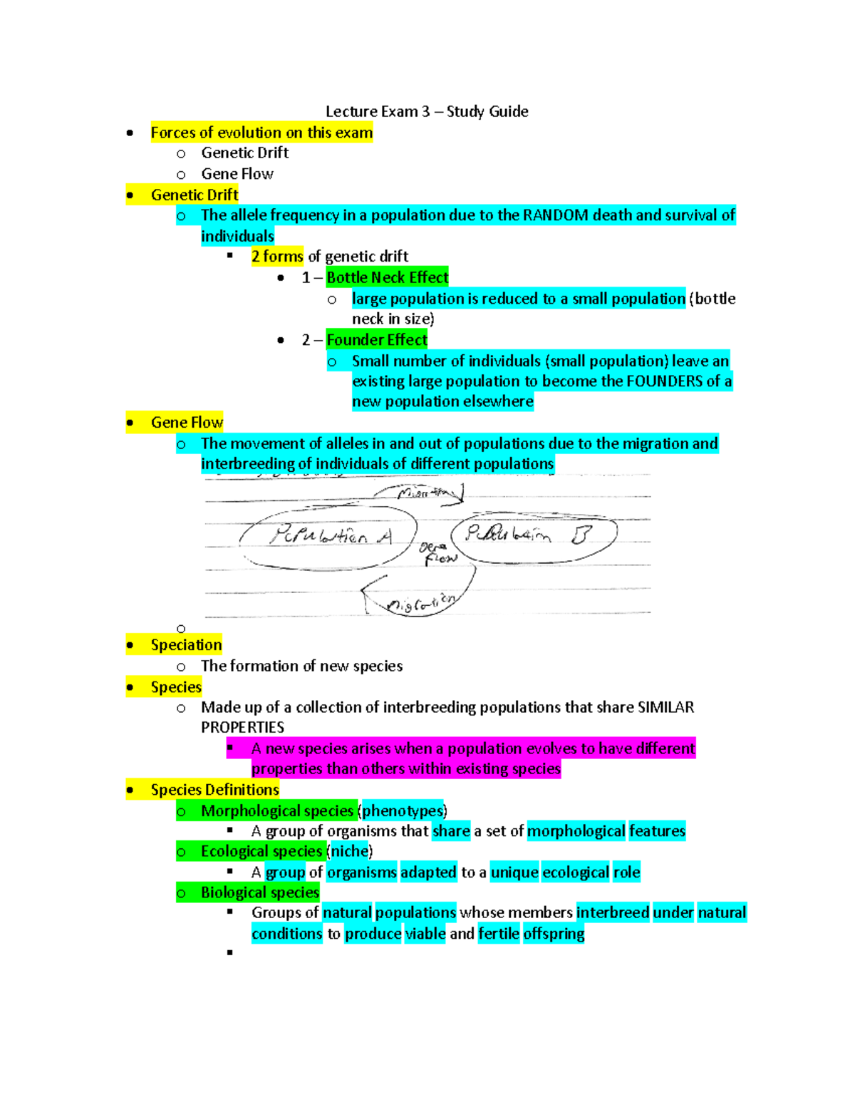 Lecture Exam 3 - Study Guide - Warning: TT: Undefined Function: 32 ...